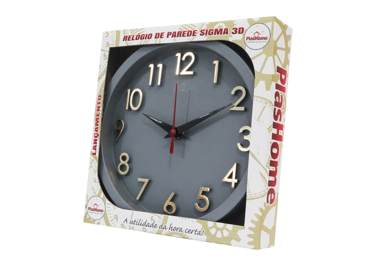 SIGMA 3D REDONDO Dourado Cinza
