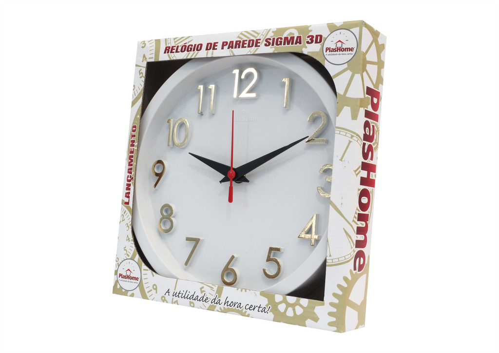 SIGMA 3D REDONDO Dourado Branco