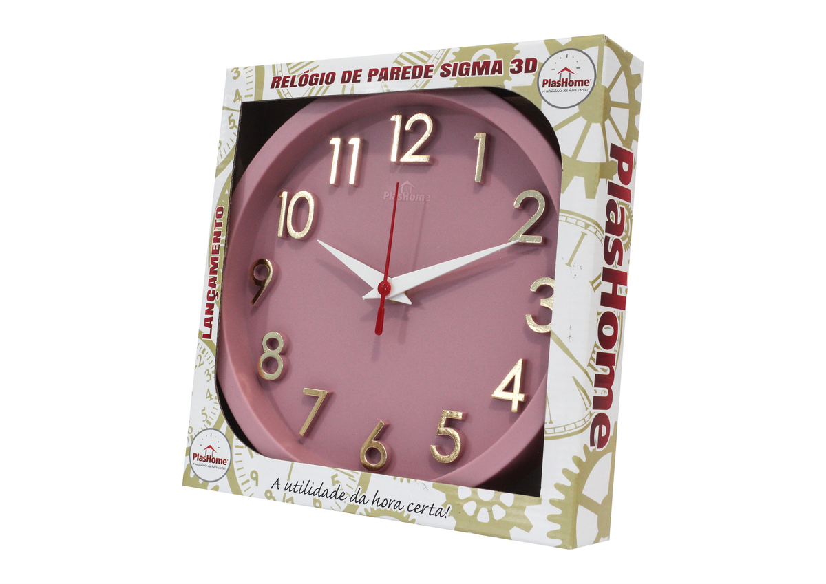SIGMA 3D REDONDO Dourado Rosa