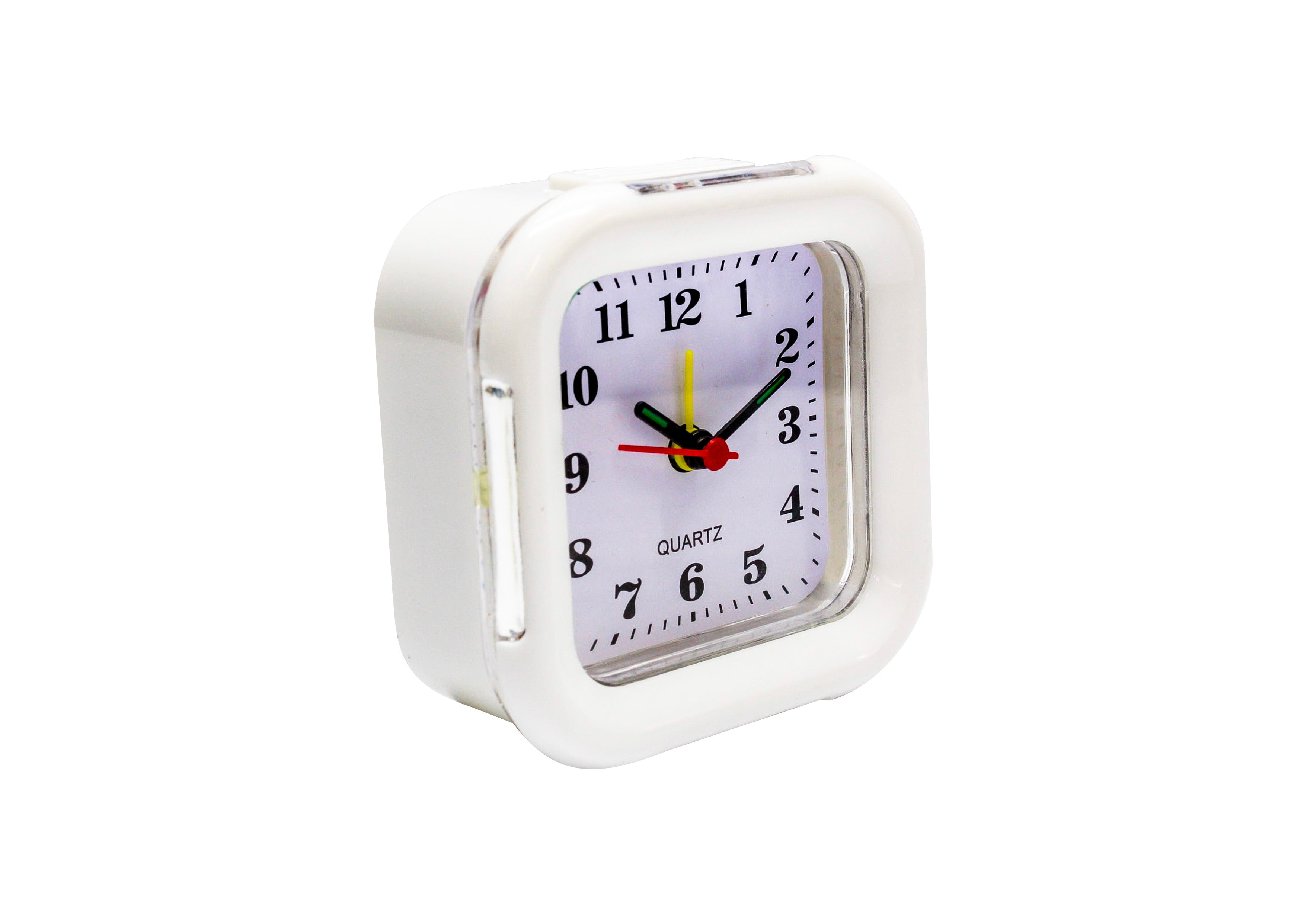 RELOGIO DE MESA DESPERTADOR QUADRADO BRANCO