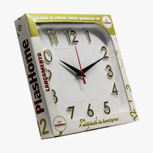 Relógio 3D Sigma Quadrado Dourado