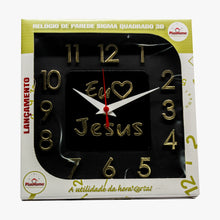 Relógio 3D Sigma Quadrado Dourado Jesus