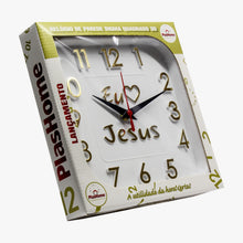 Relógio 3D Sigma Quadrado Dourado Jesus