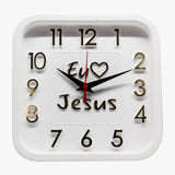 Relógio 3D Sigma Quadrado Dourado Jesus