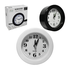 RELOGIO DE MESA DESPERTADOR REDONDO BRANCO