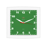 Relógio Quadrado Alpha Branco Verde