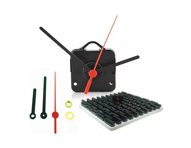 Mecanismos Relógio Parede 13mm Tic tac ou continua Maquininha Kit com 12 unidades